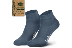 Piarini 6 par skarpet bambusowych męskich krótkich – zapobiegają poceniu się stóp – regulacja klimatu