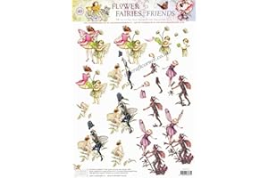 Flower Fairies 40 Wild Thyme, White Clover & Privet Fairies by Cicely Mary Barker 3d Decoupage Sheet