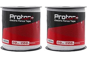 HOTLINE Proton Twin Pack Electric Fencing Tape - 20mm x 200m White Poly Tape Horse Paddock Quality Durable