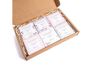 CABRERIZO SOAP 6 Jabones para regalar, Jabones artesanales de Aceite Oliva, Jabon facial - 6 Pastillas de Jabon de manos y cuerpo con Aceites esenciales Azahar, Limón y Bergamota, 6 x 65 gr