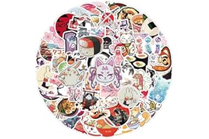 KQDRAVINE 110 Adesivo Giapponese per Laptop, Adesivi per Bambini, Adolescenti e Adulti, Adesivo per Valigia, Adesivi Anime per Album Di Ritagli, Skateboard, Automobili e Bagagli