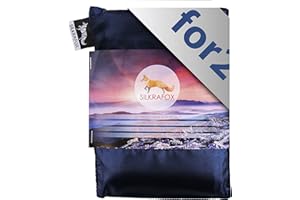 Silkrafox for 2 - ultralight sleeping bag liner for 2 persons, artificial silk inlett, perfect for hiking, backpacking, outdoor activities