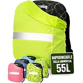 Movoja 55L Waterproof Backpack Cover &ndash; Water Resistant &amp; Windproof I Cover Backpacks for Rain Waterproof for Backpack, Neon,