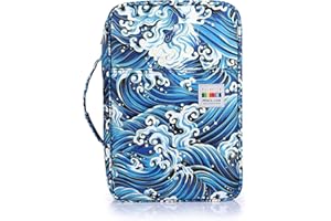 SUMTree Trousse de Crayon de Couleur pour 300 Crayons ou 204 Feutres Grande Capacité Sac à Crayons pour l'école et Bureau avec Grande Capacité (Vague)