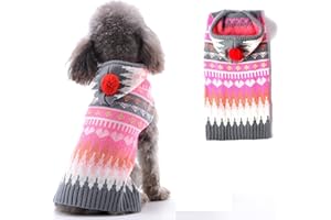 HRTTSY Weihnachten Hundepullover, Winter Warmer Hund Katze Pullover Kleidung Haustier Mantel Kostüm Welpenpullover Pullover Bekleidung für kleine mittelgroße Hunde Großer Hund Haustierpullover