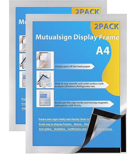 4 Cornici Magnetiche PATIKIL Per Foto 10x15 - Supporto PVC Bianco Per Frigorifero, Lavagne, Ufficio