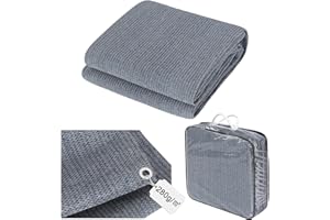 Laneetal Podłogi namiotowe z 20 śledziami, wysokiej jakości mata kempingowa, dywan do namiotu, kampera, z HDPE 280 g/㎡, dywan do przedsionka namiotowego z oczkami do przenoszenia, dywan kempingowy na