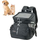Ferplast K&ouml;pek Taşıyıcı VOYAGER, Kedi Sırt &Ccedil;antası, Kedi Taşıyıcı, Evcil Hayvan Taşıyıcı, Geniş A&ccedil;ılım, Ayarlanabilir Kayışla