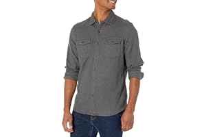Amazon Essentials Camisa utilitaria de Manga Larga con Dos Bolsillos y Corte Ajustado (Previamente Goodthreads) Hombre