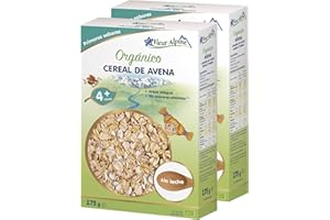 FLEUR ALPINE Alimentos para Bebés | Paquete x2 Cereales de Avena Orgánica - Gachas de Avena para Desayunos | Gachas Nutritivas e Instantáneas Sin Gluten 4+ Meses Sin Azúcares Añadidos | 2x7 Porciones