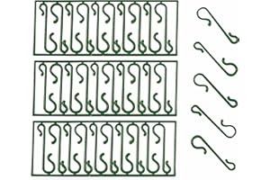 THE TWIDDLERS 500 sztuk plastikowych zielonych wieszaków na bombki na ozdoby choinkowe i dekoracje świąteczne - 4 cm