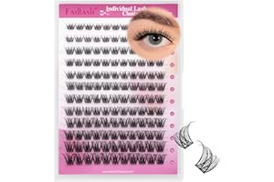 FADLASH Pojedyncze przedłużenia rzęs klastrowych, 132 szt., 40D, 0,07, D Curl, 8-16 mm, mieszane tace do samodzielnego wykonania, wiele kształtów, przedłużanie rzęs, spersonalizuj swój wygląd w domu dla