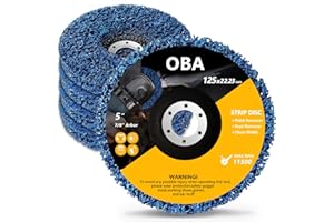OBA grinding discs for metal 125mm，5PCS Strip Discs Stripping Wheel Durable Poly Paint Removal Disc For Angle Grinder Clean and Remove Paint Coating Rust Welds Oxidation