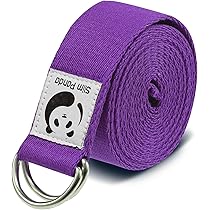 Sangle De Yoga En Coton 100% - Longueur 180 Ou 250 Cm - Avec Boucle Coulissante Métal - Pour étirement, Pilates, Fitness - Débutants Et Confirmés - 9