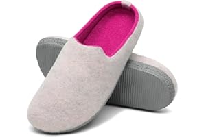 Mishansha Filz Hausschuhe Winter Bequem Filzpantoffeln für Damen Herren Gr.36-48