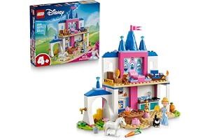 LEGO Disney Princess Askungens slott och djurvänner 43283 | Leksak för pojkar och flickor från 4 år, Askungen och 4 leksaksdj