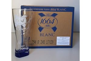 KRONENBOURG 1664 Lots de 6 Verres à bières 1664 Blanc 25 cl