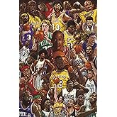 Grupo Erik Basketbol Superstars Posteri - Sanatsal Baskı - Dekorasyon Oturma Odası veya Yatak Odası Dekorasyonu - Oturma Odas