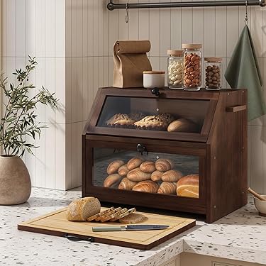 Fabrik Doppels chicht Brot kasten für Küchen theke Brot Vorrats behälter mit kla