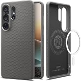 Spigen Galaxy S26 Ultra ile Uyumlu Kılıf Liquid Air Mag Fit Kaymaz Dokulu Y&uuml;zey Gri Kapak - ACS11025 (Spigen TR Garantili)