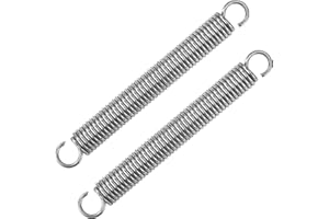 GUNGY Resortes de Extensión 125mm Muelles de Tensión con Gancho Muelle de Acero Inoxidable Diámetro Exterior 15mm Diámetro Alambre 2,2mm Fuerza Resorte 11,8kg 2 Piezas