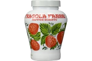 ‎FABBRI FABBRI 1905 - Fragola Erdbeeren | Italienische Erdbeeren in Sirup eingelegt | Leckeres Topping für Panacotta, Eis, Joghurt, Desserts, Kuchen oder Käse | Inhalt: 600g