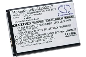 vhbw Batería Recargable reemplaza Yealink W53-BATT, YLLP463346C800CLS para teléfono Fijo o inalámbrico (900 mAh, 3,7 V, Li-Ion)