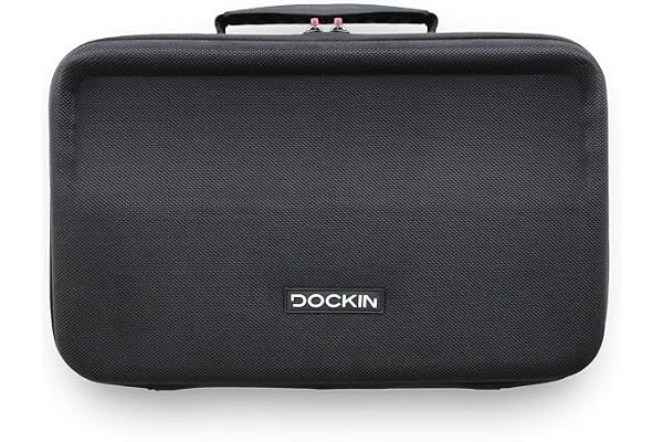 DOCKIN Sac de Transport pour l'Enceinte D Fine+2 || Revêtement Rigide, Résistant à l’Eau pour Haut-Parleur Bluetooth & Accessoires