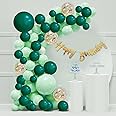 Party Propz Birthday Decoration Items - 57 Pcs Green Theme Happy Birthday Decoration Kit | Green Birthday Decorations for Husband Wife | Green and Gold Balloons for Birthday Decorations for Boys Girls