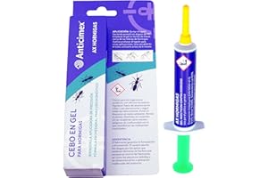 ANTICIMEX Gel Mata Hormigas 10g Trampa Hormigas Cebo Interior y Exterior | Elimina Reina y Colonia Efectivamente | Efecto Duradero | No se Seca | Jeringuilla Veneno Apto para Todo Tipo de Hormigas