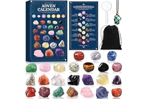 Purpledi Calendario Avvento 2025, Calendario Avvento Pietre, Cristalli del Calendario Dell'avvento, 24 Giorni di Cristalli Calendario con Conto Alla Rovescia per Natale, Regali di Natale