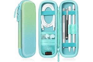 FINTIE Estuche Compatible con Apple Pencil (2.ª y 1.ª Generación) - Funda de Material Sintético con Bolsillo de Malla,