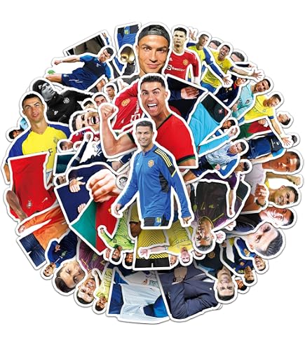 Canollo Fußball Sticker Set – 50 Stück, Wasserfest, Für Laptop, Koffer, Handy & Mehr