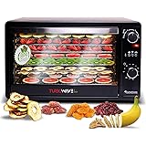 TurboWave BIO Dörrgerät komplett aus Metall, Dörrer mit 8 Einlegeboden aus Edelstahl, Dörrautomat für Lebensmittel inkl. Time