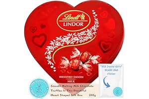 ARH JOYFUL GIFTS Lindt Lindor Milk Chocolate Heart Box 200g