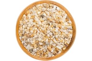 YUNSTK Gruboziarnisty piasek krzemionkowy, naturalny ziarnistość ogrodniczy, gruboziarnisty kamień piaskowy, sukulent kaktus mięsożerny roślina mieszanka pumeksu osłona gleby, piasek górny do kaktusów doniczkowych, terrarium, akwarium wazon, 1 kg