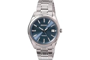 Seiko Orologio da uomo al quarzo titanio con cinturino in acciaio inossidabile
