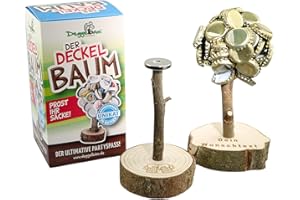 ‎DEGGELBAM Der Deckelbaum -naturbelassen- / Magnetbaum/Personalisiert mit Deinem Wunschtext/Dein persönliches