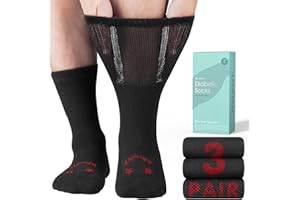 Rahhint Lana Merino Calze Diabetici 3 Paia, Calze in Bamboo senza Elastico senza Cucitura per Uomo & Donna