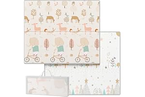 Lertantri Spielmatte Baby Faltbar, 200x180x1.5cm Stärke Krabbeldecke für Baby, Krabbelmatte Baby Schadstofffrei, Spielmatte Kinder Spieldecke Randverstärkungsmatte