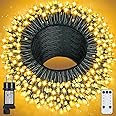 YAGOPAL Luci Esterno 100M 800 LEDs, Impermeabile 8 Modalità, Luci per Giardino Patio Festa Natale Albero, IP65(MGN)