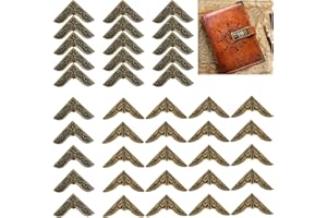 Plstod Set di 40 Protezioni Angolari Vintage in Metallo per Libri di Protezione D'angolo del Libro Vintage in Metallo con Angoli Protettivi per Scrapbooking Libro D'angolo Album Fotografico Angoli