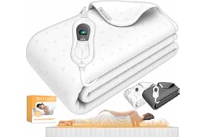 ‎KESSER KESSER® Wärmeunterbett 150x80cm mit Abschaltautomatik Fernbedienung | Heizdecke mit 3 Temperaturstufen | Wärmebettunterlage fürs Bett Matratzenheizung | Wärmedecke aus weichem Vlies Heizkissen Weiß