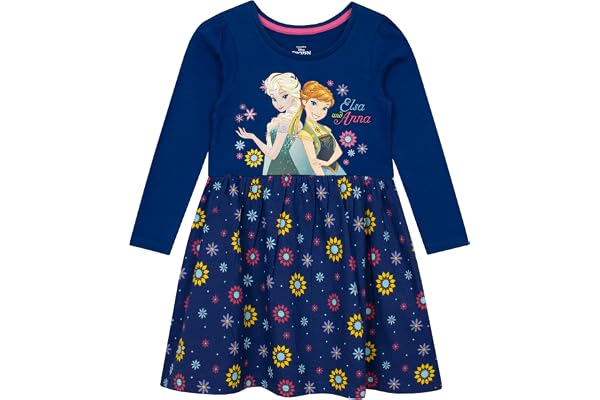 Disney Frozen Klänning | Anna och Elsa Klänning för Flickor