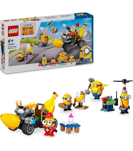 Bandai Minions Voiture à Friction – Véhicule Voleur Multicolore 13cm – Jouet Moi, Moche Et Méchant 4 – À Collectionner (5 Modèles) – Cadeau Enfant