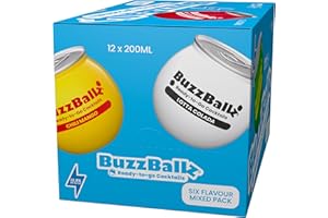BuzzBallz Cocktails – Mixed Case (13.5% ABV) | Pre-Mixed Cocktails (12 x 200ml) | Ready To Drink – 2 each of Tequila ‘Rita, Strawberry ‘Rita, Chili Mango, Lotta Colada, Choc Tease & Espresso Martini