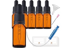 HandsUnity Pipettenflasche 10ml-6Stk Braunglasflasche mit Pipette - Fläschchen mit Pipette tropfflasche