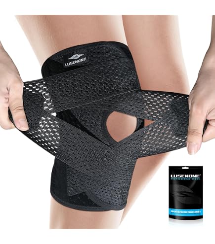 LP 708 Knee Support Open Patella LP Support BLACK(NOT IN PAIR) | PH
