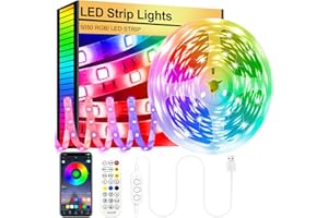 FUPT Led Strip Lights,5M TV Led Strip Lights,5050 RGB Led Lights for TV Led Backlight with App Control,Music Sync,Led Lights for Bedroom,Party,TV,Gaming Room for Christmas Halloween Decorations