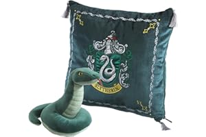 The Noble Collection Slytherin House Mascot & Cushion by Officially Licensed 13in (34cm) Harry Potter Toy Dolls Slytherin Snake Mascot Plush - for Kids & Adults
